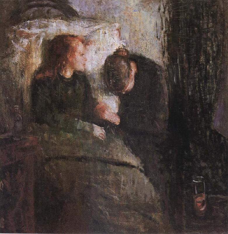 Edvard Munch The Children is ill oil painting image